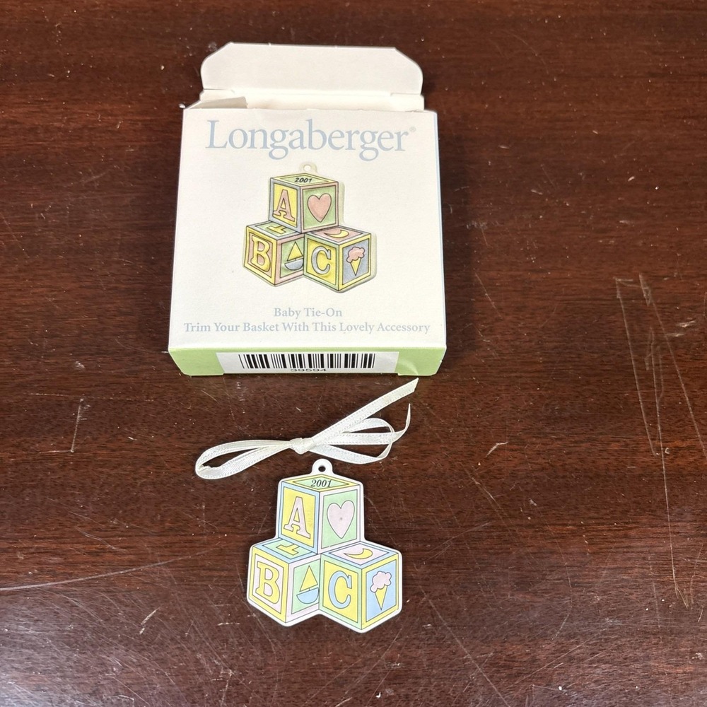 Longaberger 2001 Baby Tie-On - #39594 - NEW In Box